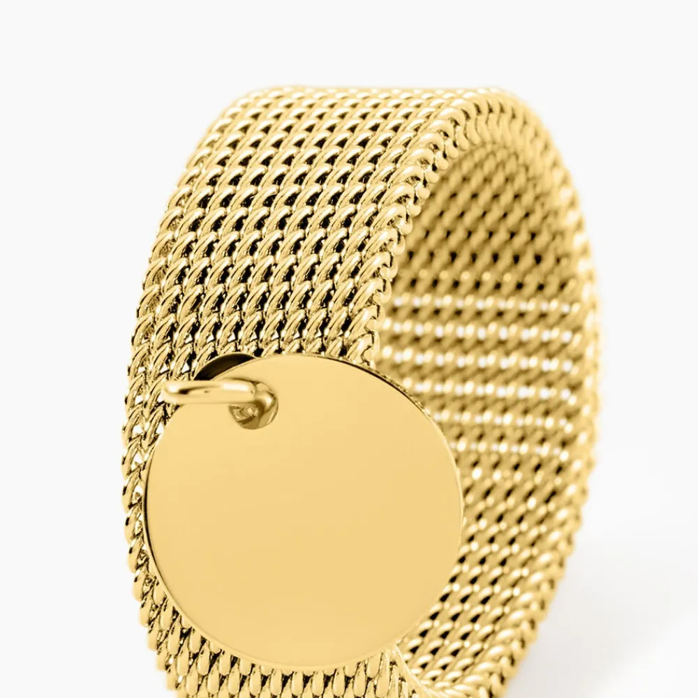 Marc Orian Bagues|Bijoux Acier Inoxydable > Bague Tijuana Acier Jaune