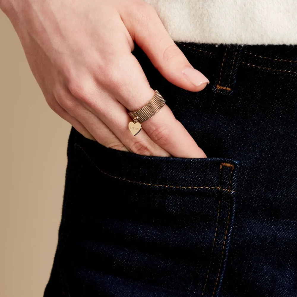 Marc Orian Bagues|Bijoux Acier Inoxydable > Bague Tijuana Acier Jaune