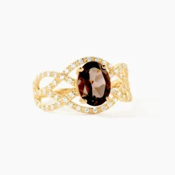 Marc Orian Anniversaire De Mariage|Bagues > Bague Tina Or Jaune Quartz Et Oxyde De Zirconium