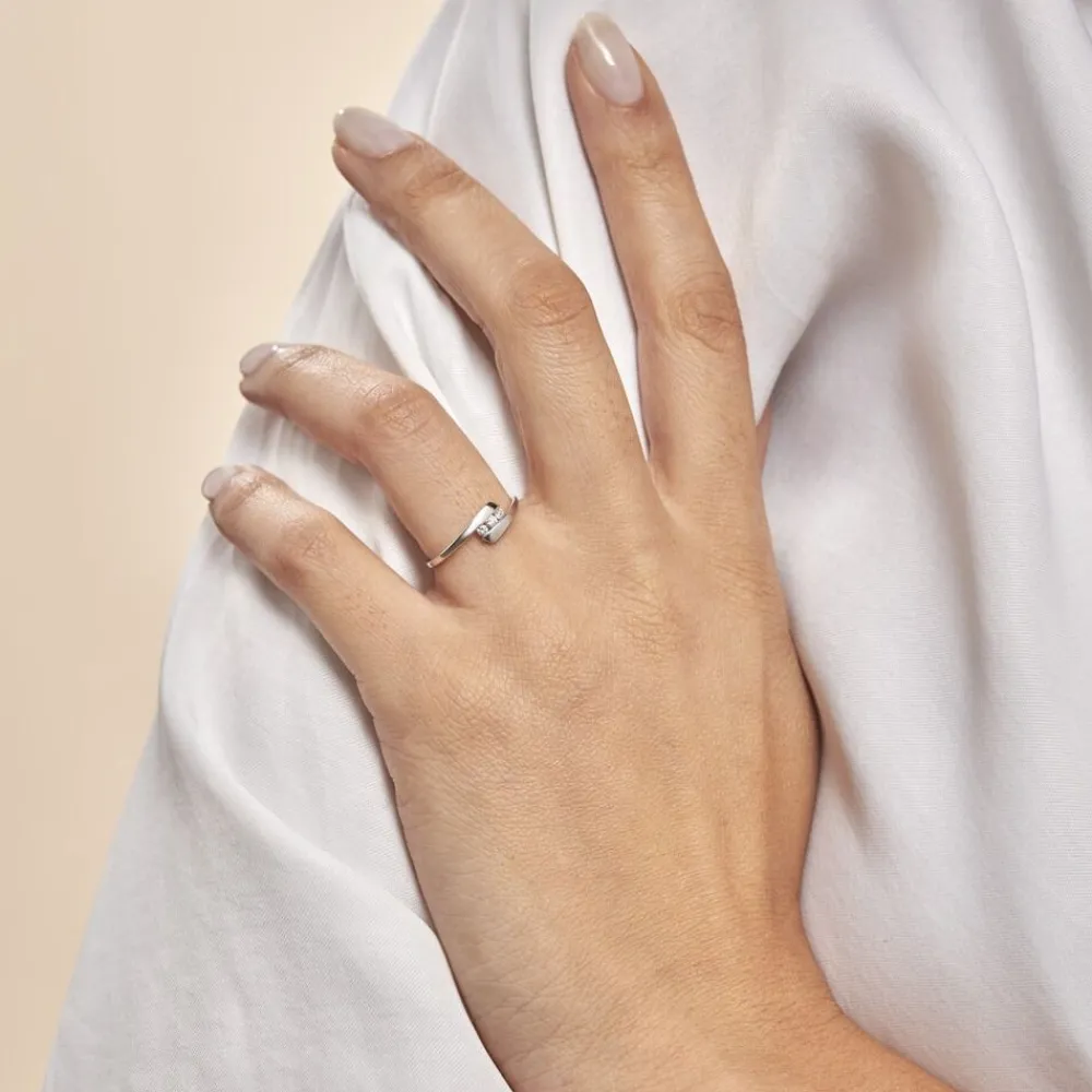 Marc Orian Anniversaire De Mariage|Bagues > Bague Trilogie Or Blanc Diamant