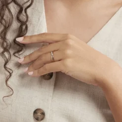 Marc Orian Anniversaire De Mariage|Bagues > Bague Troyen Or Tricolore Diamant