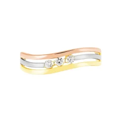 Marc Orian Anniversaire De Mariage|Bagues > Bague Troyen Or Tricolore Diamant