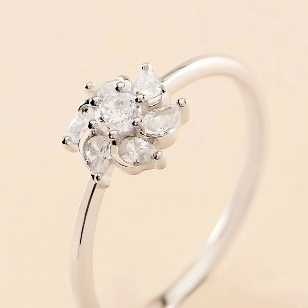 Marc Orian Bagues De Promesse|Bijoux Zirconium > Bague Ulyssia Argent Blanc Oxyde De Zirconium