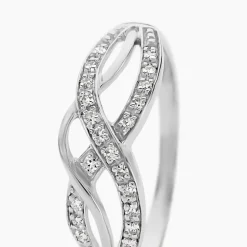 Bague Vaguelette Or Blanc Diamant