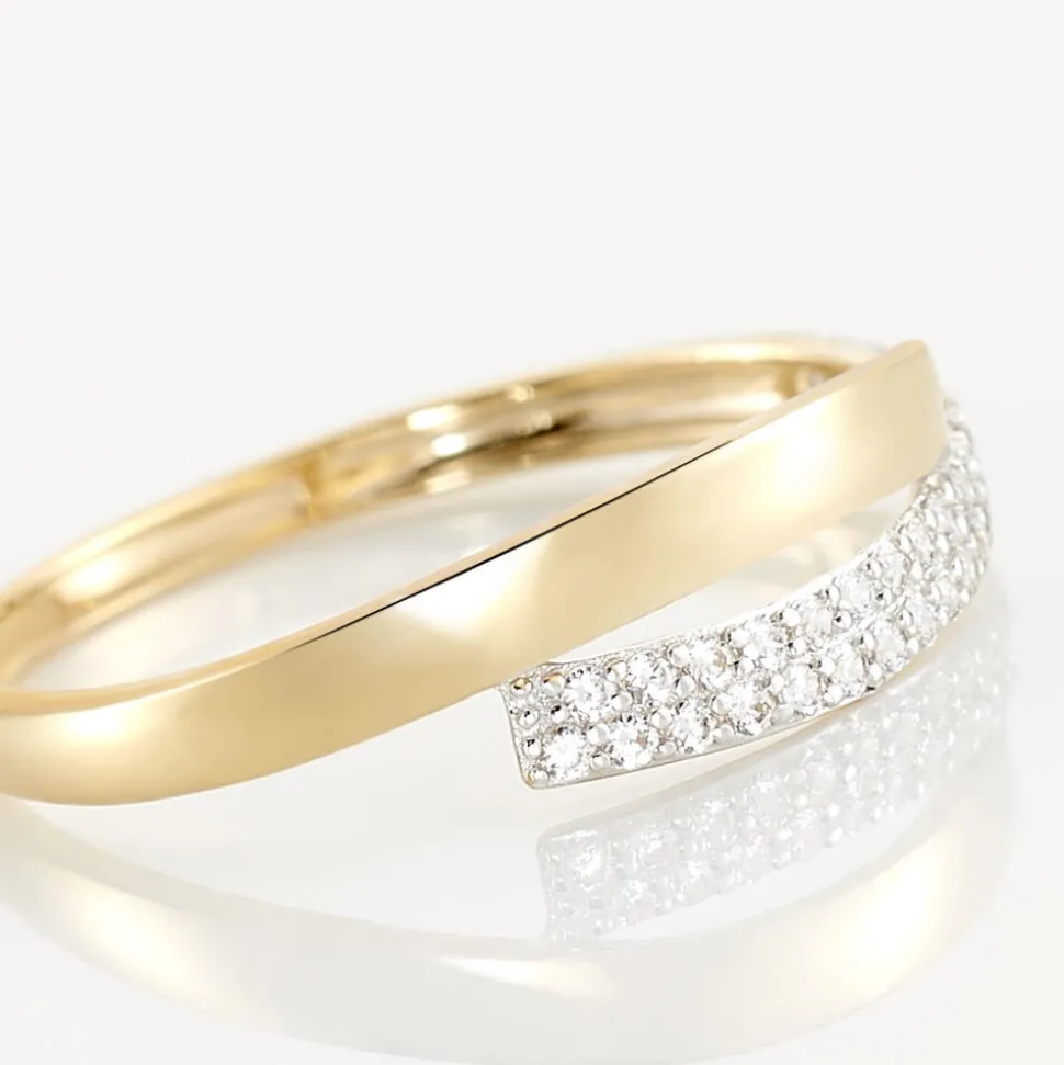 Bague Vero Or Jaune Oxyde De Zirconium