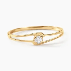 Bague Veroucha Or Jaune Oxyde De Zirconium
