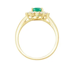Bague Vladimir Or Jaune Emeraude Diamants