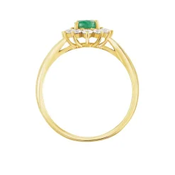 Bague Vladimir Or Jaune Emeraude Diamants