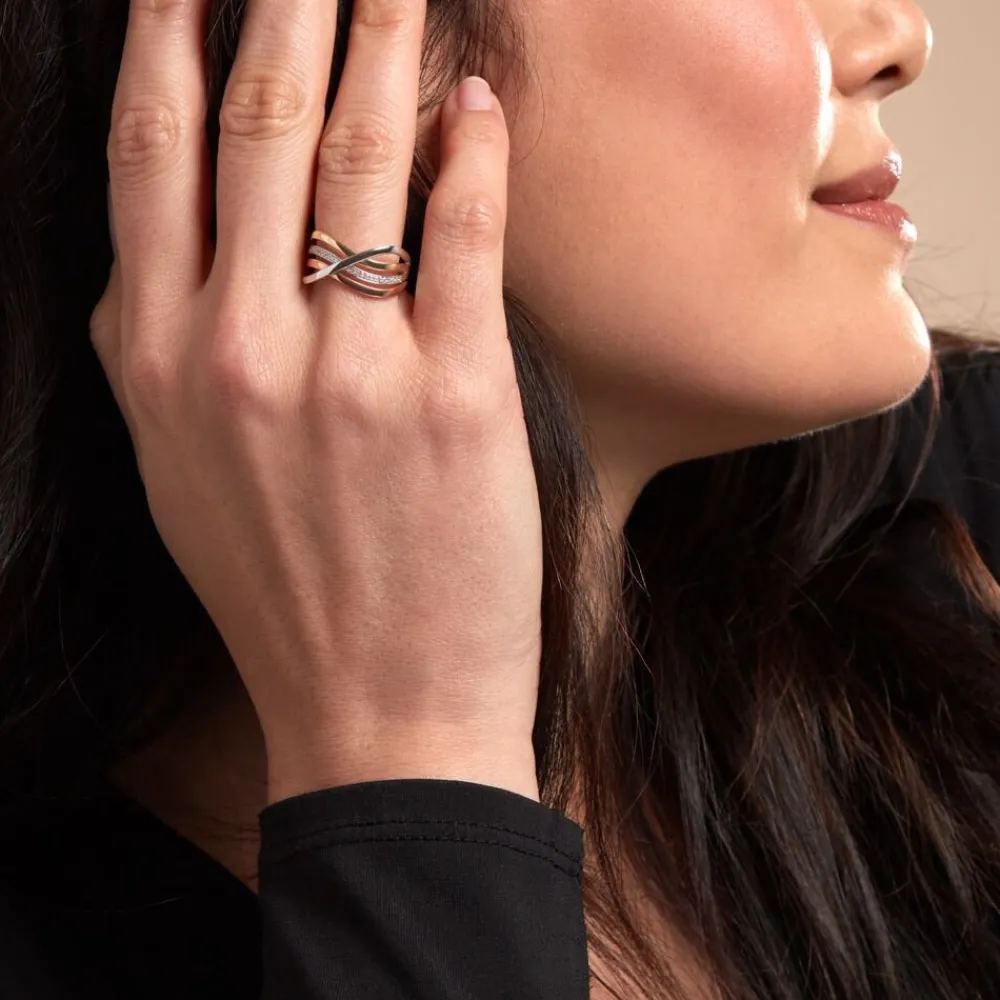 Marc Orian Bagues|Bagues Diamant > Bague Volya Or Tricolore Diamant