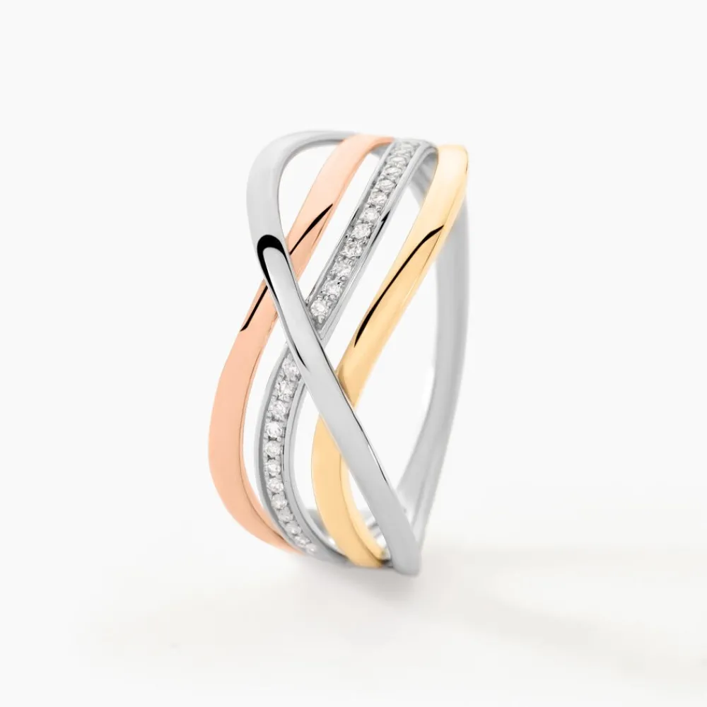 Marc Orian Bagues|Bagues Diamant > Bague Volya Or Tricolore Diamant