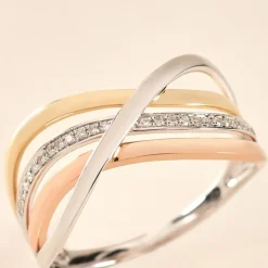 Marc Orian Bagues|Bagues Diamant > Bague Volya Or Tricolore Diamant
