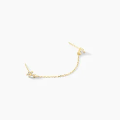 Marc Orian Bijoux Zirconium|Boucles D'Oreilles Fleur > Bijou D'oreille Unitaire Candia Or Jaune Oxyde De Zirconium