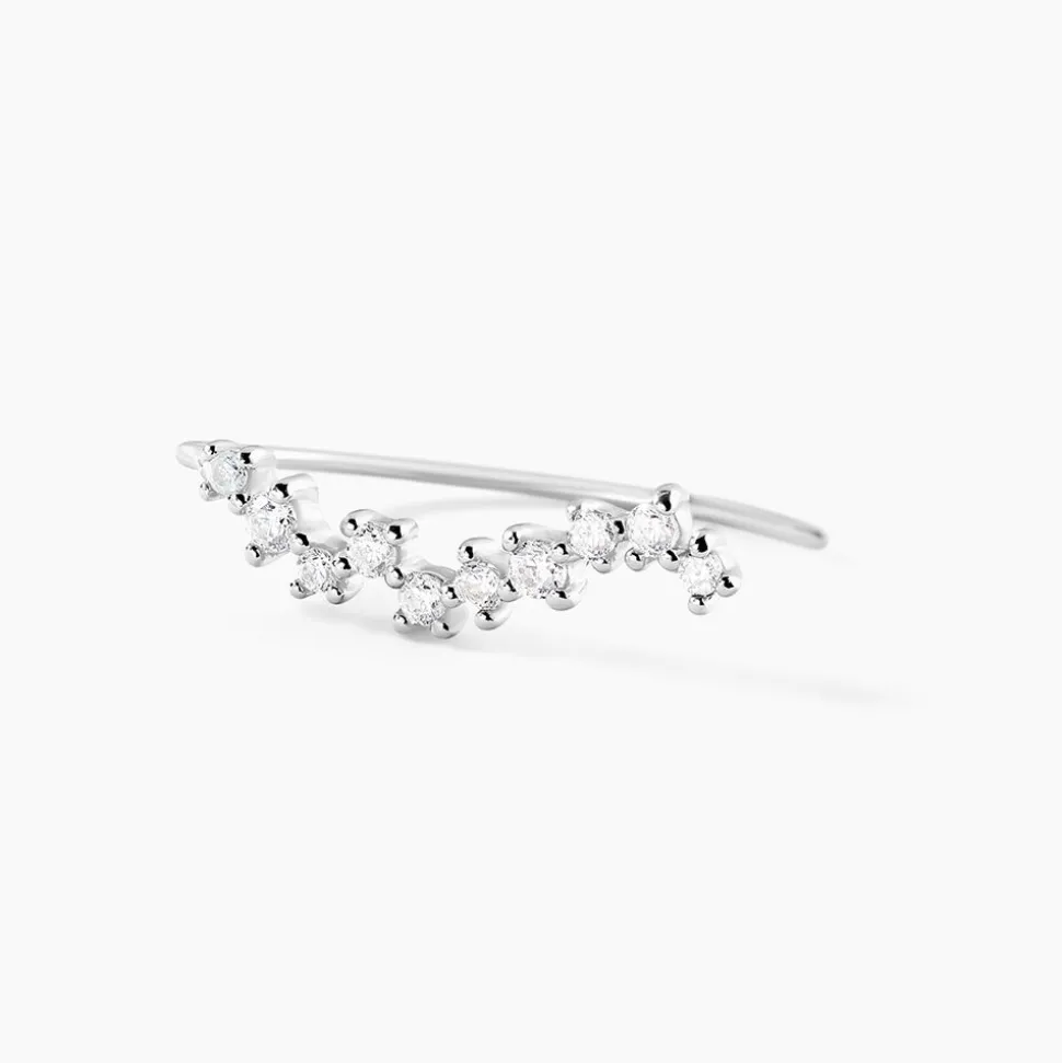 Bijoux D'oreilles Brandi Argent Rhodié Oxyde De Zirconium