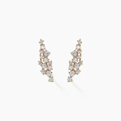 Bijoux D'oreilles Doline Plaqué Or Doré Oxyde De Zirconium