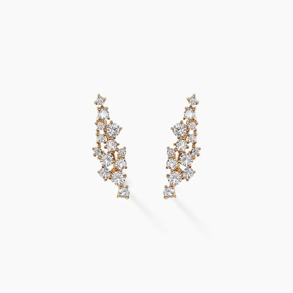 Bijoux D'oreilles Doline Plaqué Or Doré Oxyde De Zirconium
