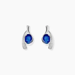 Marc Orian Anniversaire De Mariage|Bijoux Femme > Bijoux D'oreilles Emotion Or Blanc Saphir Diamant
