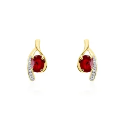 Marc Orian Cadeaux Mariage|Anniversaire De Mariage > Bijoux D'oreilles Emotion Diamant or jaune rubis