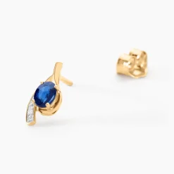 Marc Orian Cadeaux Mariage|Anniversaire De Mariage > Bijoux D'oreilles Emotion Diamant or jaune saphir