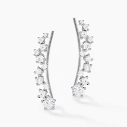 Marc Orian Pendantes|Bijoux Zirconium > Bijoux D¿oreilles Grimpants Enza Argent Blanc Oxyde De Zirconium