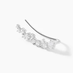 Marc Orian Pendantes|Bijoux Zirconium > Bijoux D¿oreilles Grimpants Enza Argent Blanc Oxyde De Zirconium
