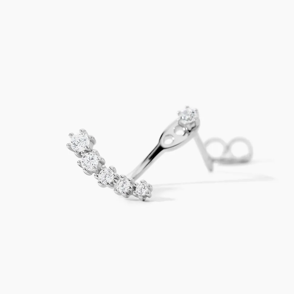 Bijoux D'oreilles Karoly Argent Blanc Oxyde De Zirconium