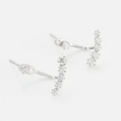 Bijoux D'oreilles Karoly Argent Blanc Oxyde De Zirconium
