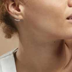 Bijoux D'oreilles Karoly Argent Blanc Oxyde De Zirconium