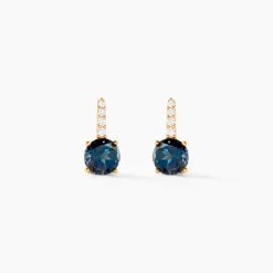 Bijoux D'oreilles Monroe Or Jaune Topaze Oxyde De Zirconium