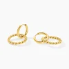Marc Orian Piercings D'Oreilles|Boucles D'Oreilles > Bijoux D'oreilles Rhetta Acier Jaune