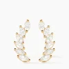 Bijoux D'oreilles Sparkle Or Jaune Oxyde De Zirconium