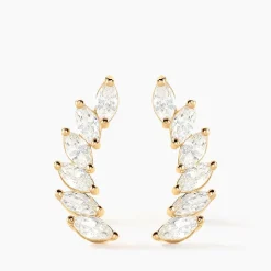 Bijoux D'oreilles Sparkle Or Jaune Oxyde De Zirconium
