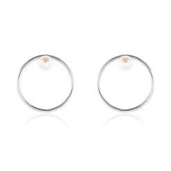 Bijoux D'oreilles Walter Argent Perle De Culture