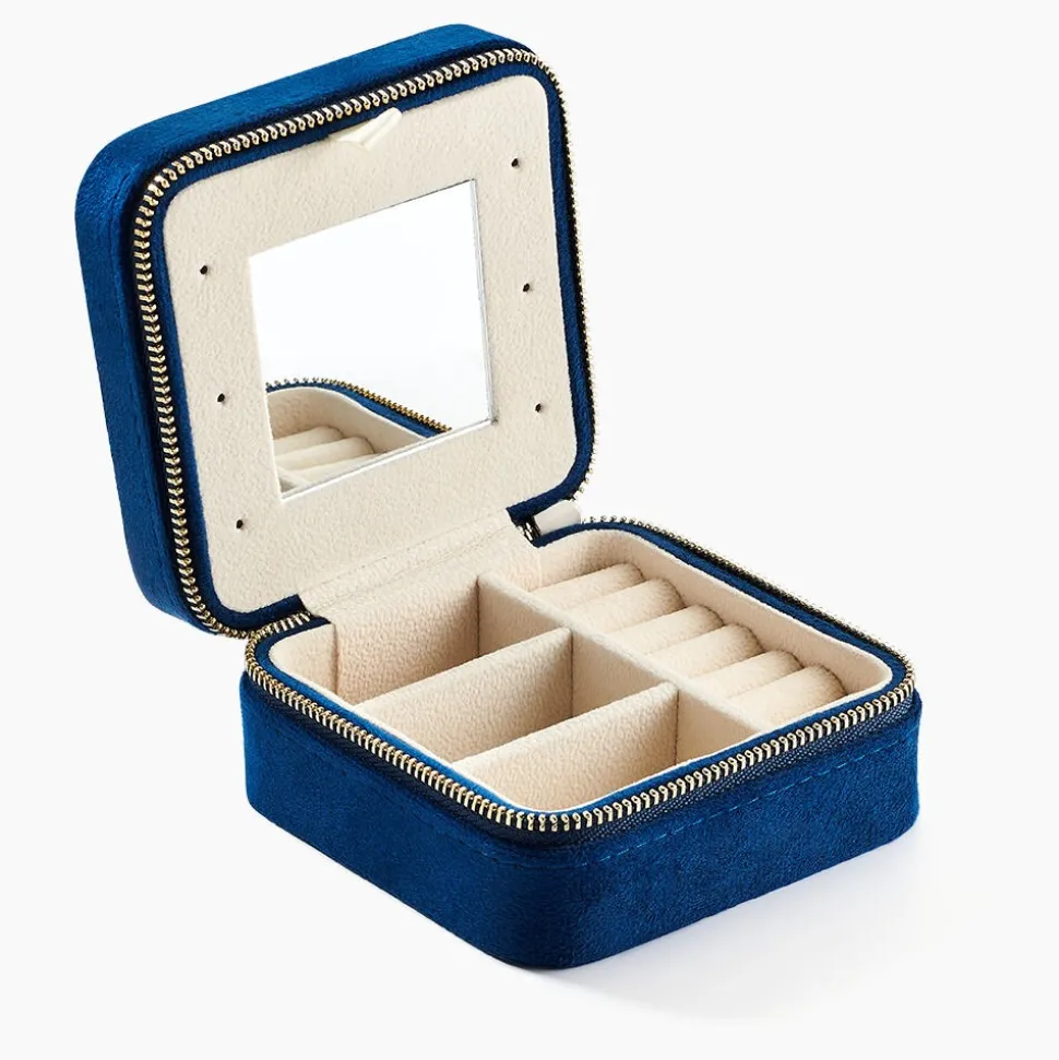 Boite à Bijou Tissu Bleu