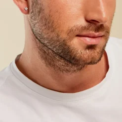 Marc Orian Bijoux Zirconium|Bijoux Homme > Boucle D'oreille Puce Unitaire Paco De Zirconium argent blanc oxyde
