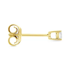Boucle D'oreille Puce Unitaire Victoria Or Jaune Diamant