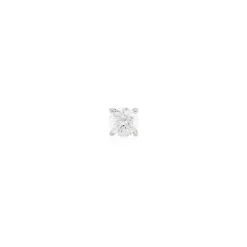 Boucle D'oreille Puce Unitaire Victoria Or Blanc Diamant