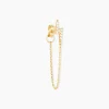 Boucle D'oreille Unitaire Fionola Or Jaune Oxyde De Zirconium