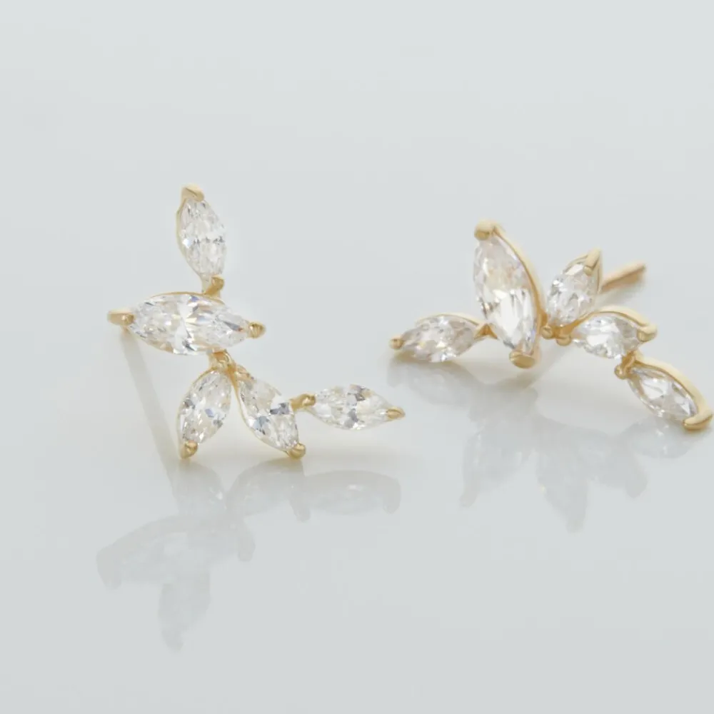 Marc Orian Pendantes|Bijoux Zirconium > Boucles D'oreilles Barrettes Youssa Barrettes 5 Or Jaune Oxydes