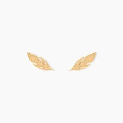 Boucles D'oreilles Grimpantes Hanae Plaqué Or Jaune