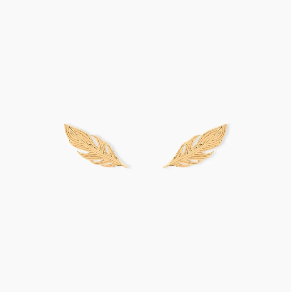 Boucles D'oreilles Grimpantes Hanae Plaqué Or Jaune