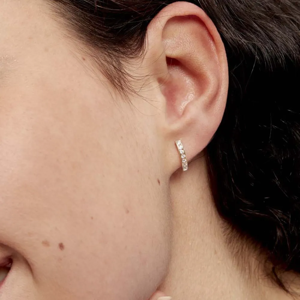 Marc Orian Bijoux Zirconium|Créoles > Boucles D'oreilles Jacoba Rondes Or Jaune Oxyde De Zirconium