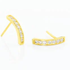 Marc Orian Bijoux Zirconium|Créoles > Boucles D'oreilles Jacoba Rondes Or Jaune Oxyde De Zirconium