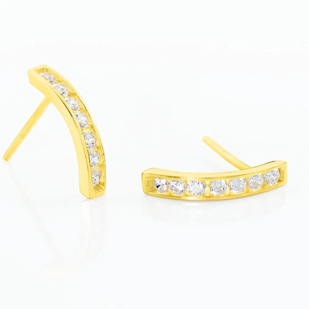 Marc Orian Bijoux Zirconium|Créoles > Boucles D'oreilles Jacoba Rondes Or Jaune Oxyde De Zirconium