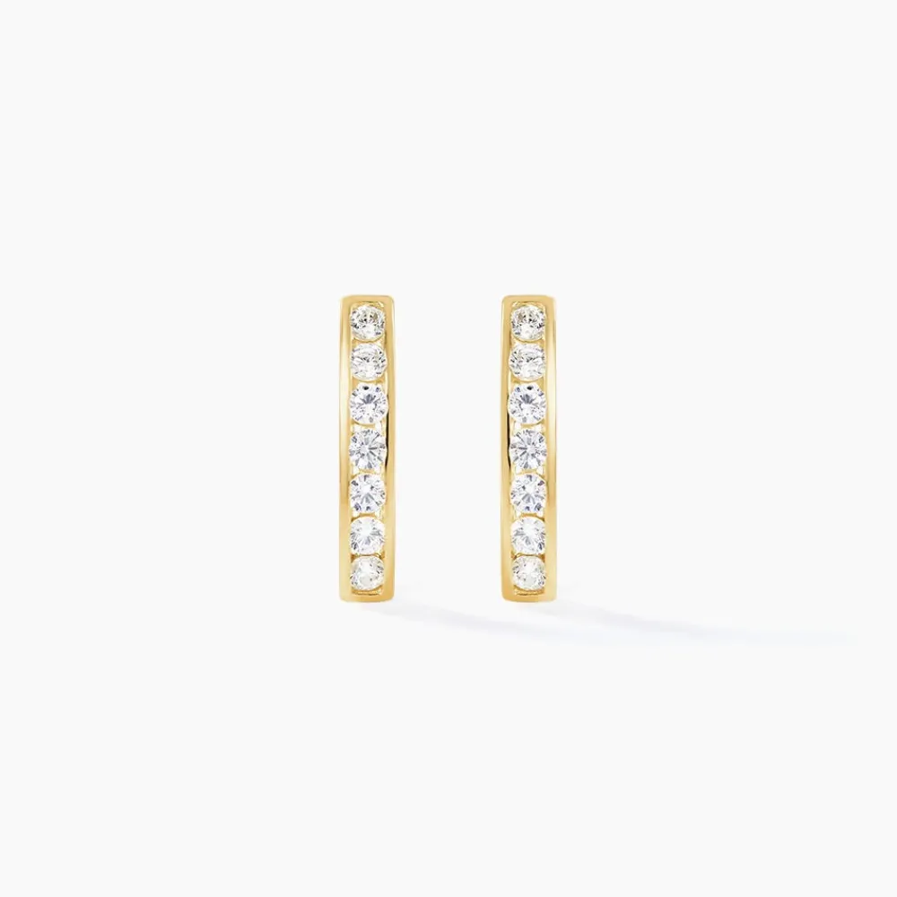 Marc Orian Bijoux Zirconium|Créoles > Boucles D'oreilles Jacoba Rondes Or Jaune Oxyde De Zirconium