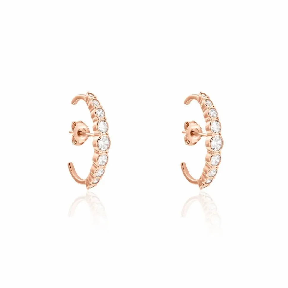 Boucles D'oreilles Liviu Argent Rose Oxyde De Zirconium