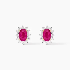 Marc Orian Anniversaire De Mariage|Boucles D'Oreilles Mariage > Boucles D'oreilles Or Jaune Rubis Diamants