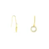 Boucles D'oreilles Pendantes Lavande Or Jaune Oxydes