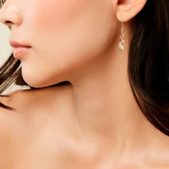Boucles D'Oreilles Pendantes Suresh Or Jaune Oxyde De Zirconium