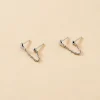 Boucles D'oreilles Pendantes Honor Argent Blanc