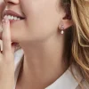 Boucles D'oreilles Pendantes Giambattista Argent Blanc Perle Et Oxyde